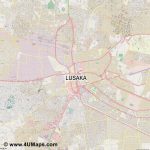 Pdf, Svg Scalable Vector City Map Lusaka   Printable Map Of Lusaka