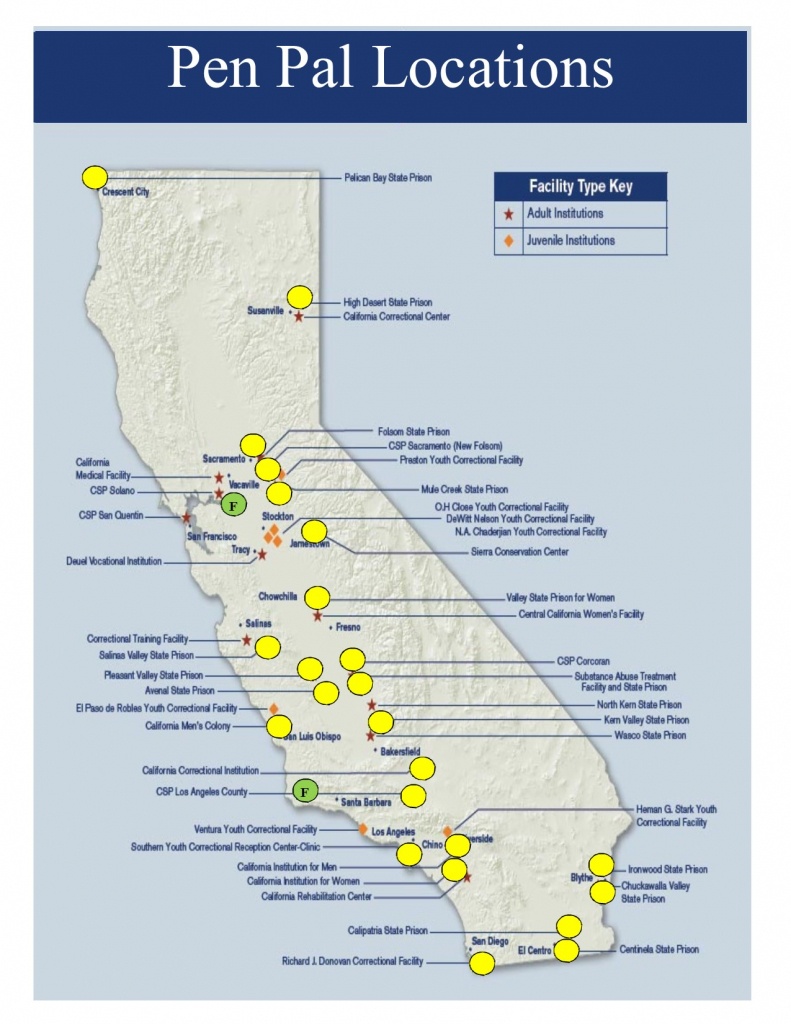 Pen Pal Inmates Locations - Prison Pen Pal Ministry - Ministries - California Prison Locations Map