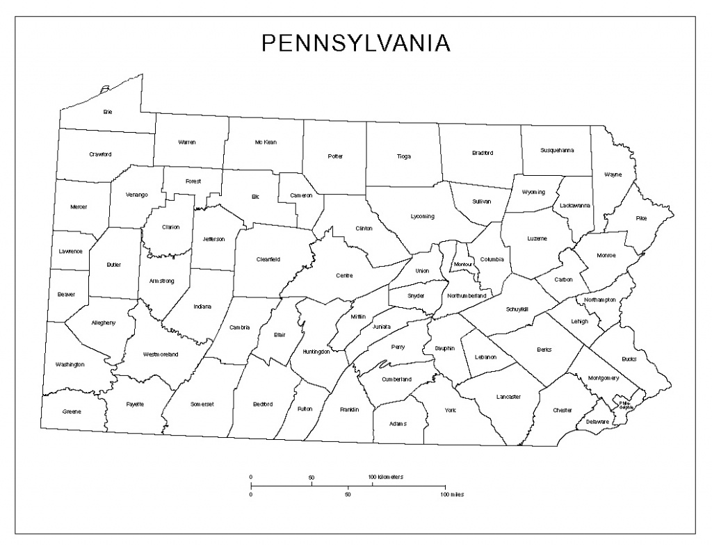 Pennsylvania Labeled Map - Pa County Map Printable