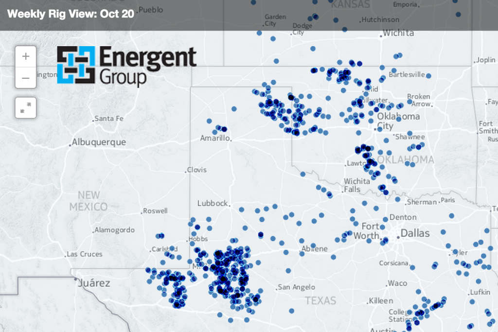 Permian Basin Leads With 560 Rigs - Texas Rig Count Map