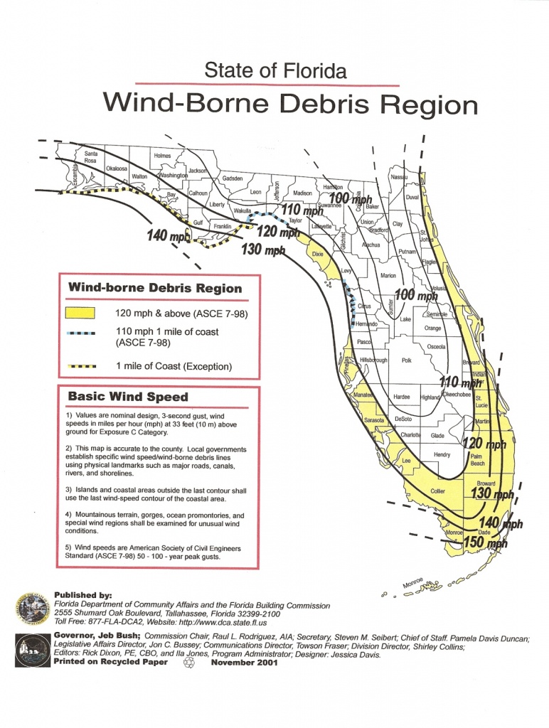 Permit Source Information Blog - Florida Wind Zone Map 2017
