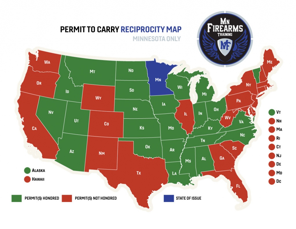 Permit To Carry Maps | Mn Firearms Training - Florida Carry Permit Reciprocity Map