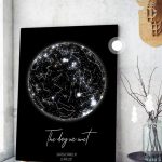 Personal Star Mapdate And Location   Astronomy Gifts Wall Art   Printable Star Map By Date