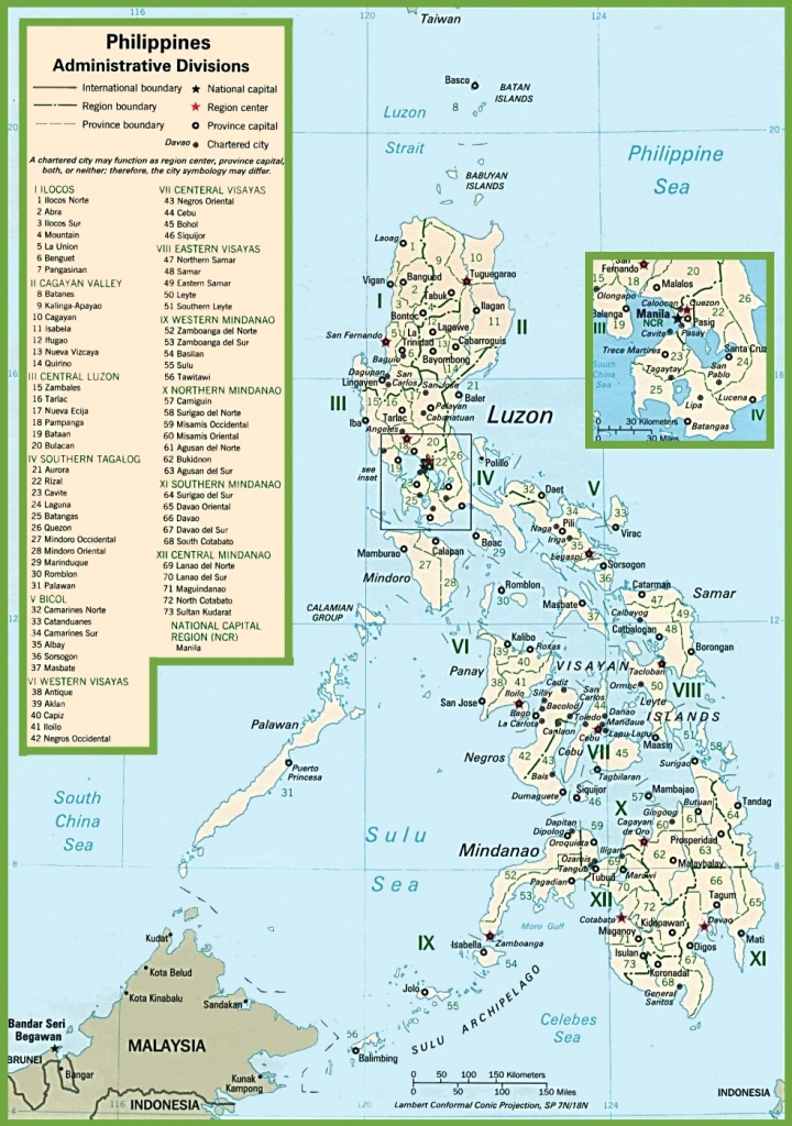 Philippines Political Map - Printable Map Of The Philippines
