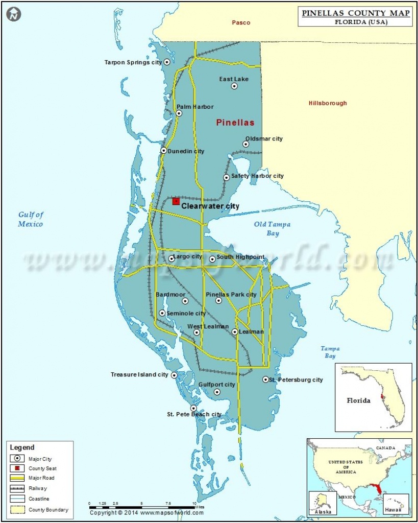 Pinellas County Map | Usa States County Maps | County Map, Map - Map Of Pinellas County Florida