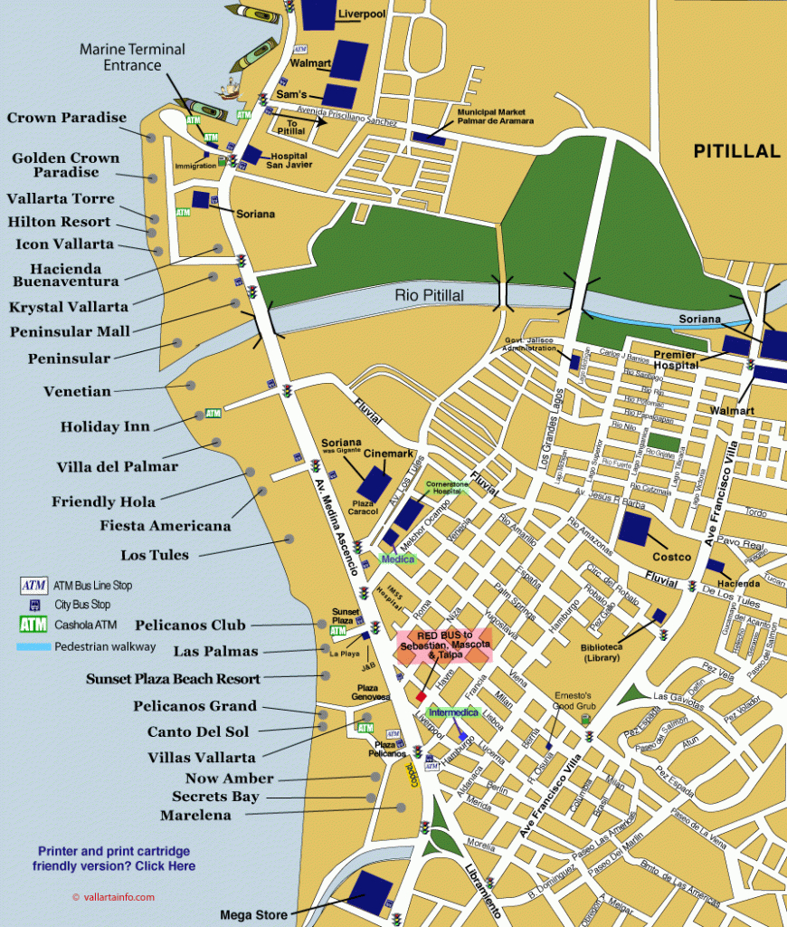 Pinpuerto Vallarta On Maps Of Puerto Vallarta In 2019 | Puerto - Puerto Vallarta Maps Printable