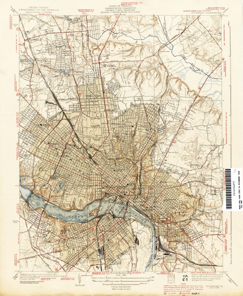 Pinseir W On House Research/ Old Richmond | Richmond Map - Printable Map Of Richmond Va