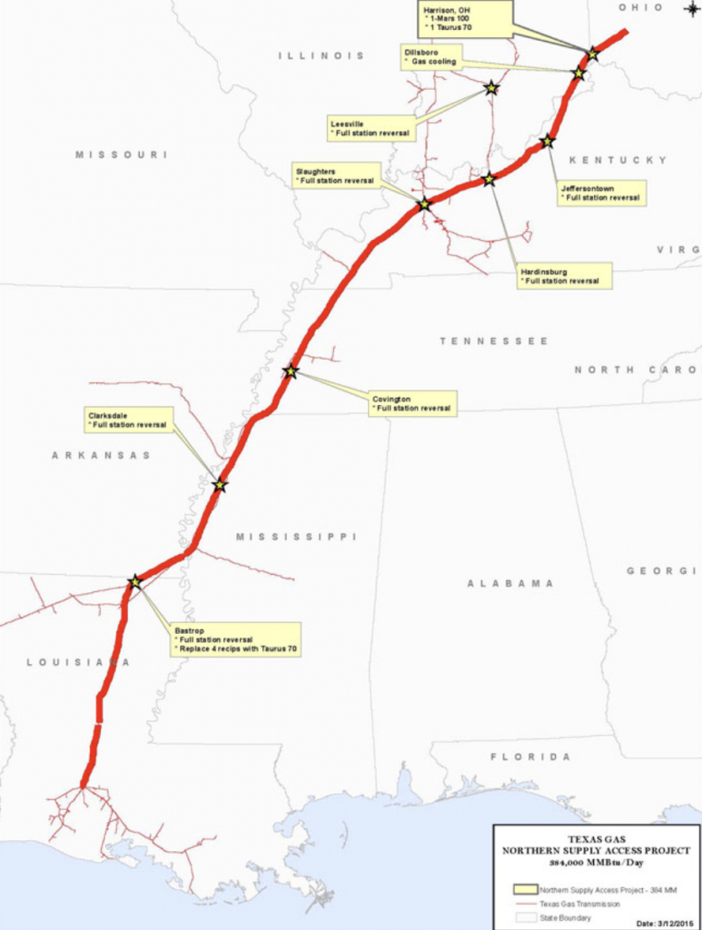 Pipeline Construction Project Gets Extra Time - Texas Gas Pipeline Map