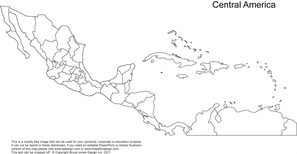 Political Map Of Central America And The Caribbean Nations At Mexico - Printable Map Of The Caribbean