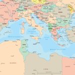 Political Map Of Mediterranean Sea Region   Printable Map Of The Mediterranean Sea Area