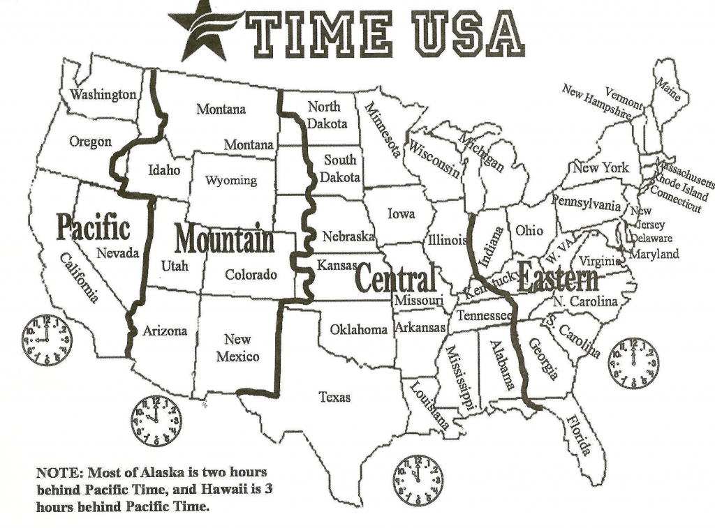 Political Map Of The Us 1964 1964 New Printable Map United States - Us Time Zones Map States Name Printable