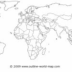 Political White World Map B6A Outline Images At Blank | Ap Kids   Free Printable World Map Outline