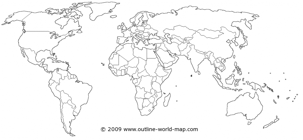 Political White World Map - B6A | Outline World Map Images - Blank World Map Printable