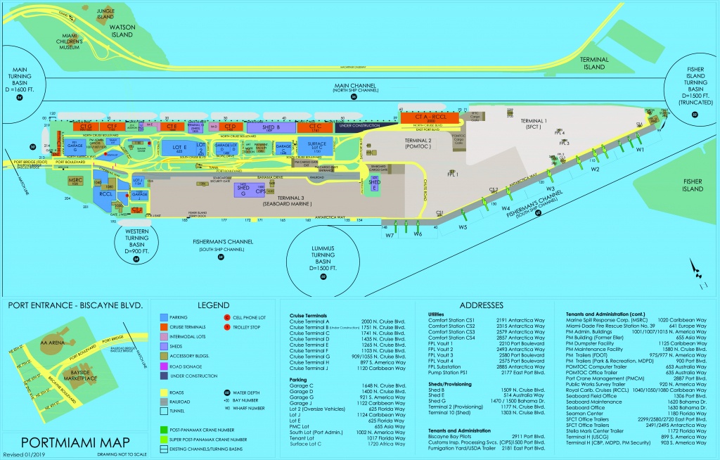 Portmiami - Cruise Terminals - Miami-Dade County - Map Of Cruise Ports In Florida