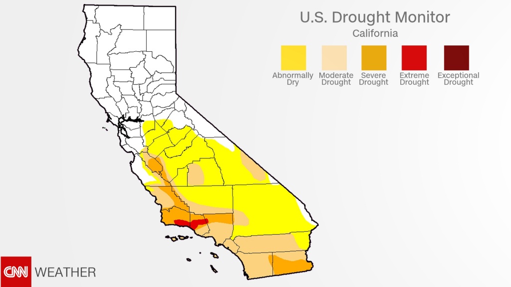 Powerful Storm Takes Aim At Southern California - Cnn - California Drought 2017 Map