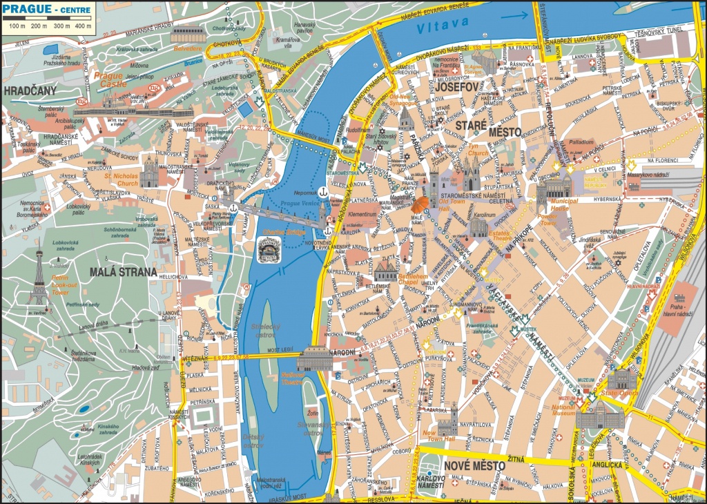 Prague City Center Map - Printable Map Of Prague City Centre