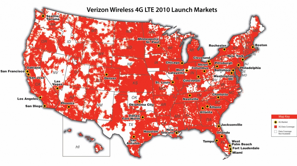 Press Release – Verizon Deploying 4G Lteend Of 2010 - Verizon Map Coverage Texas