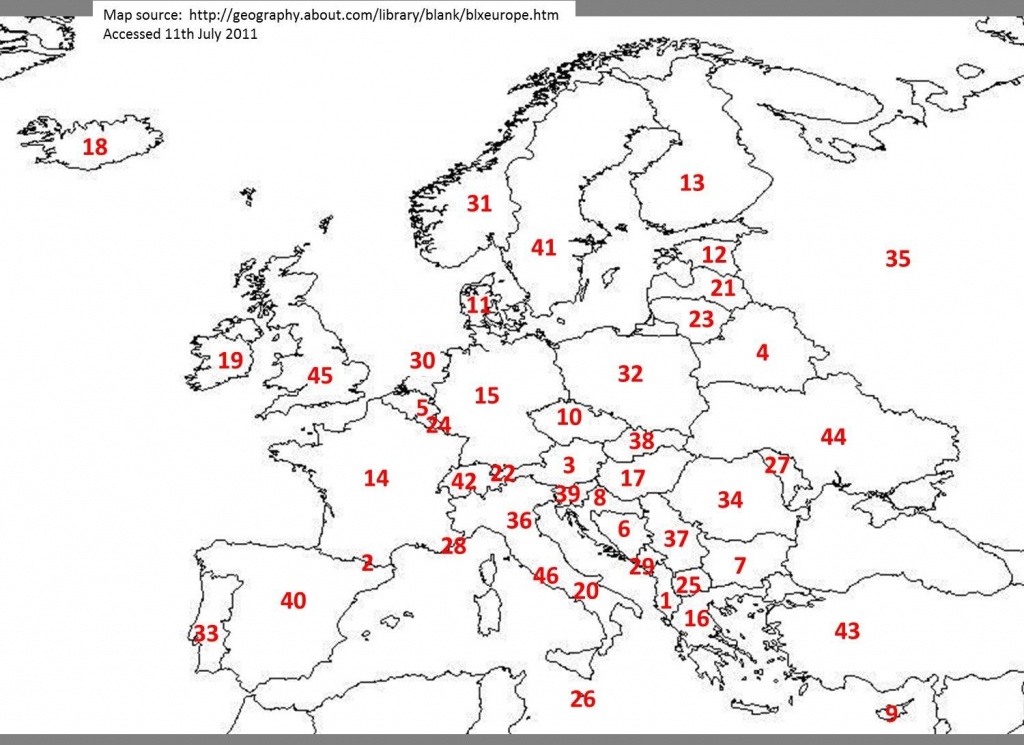 Printable Blank Europe Map Quiz 1 In Western Coloring Pages And 2 - Blank Europe Map Quiz Printable