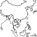Printable Blank Map Of Asia Coloring Pages For Kids And World Page   Printable Map Of Asia For Kids