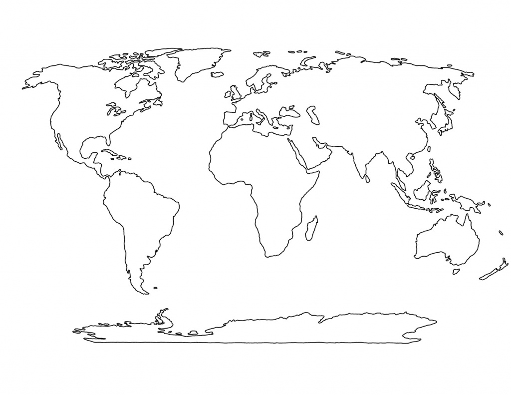 Printable Blank World Map Template For Students And Kids - World Map Outline Printable For Kids