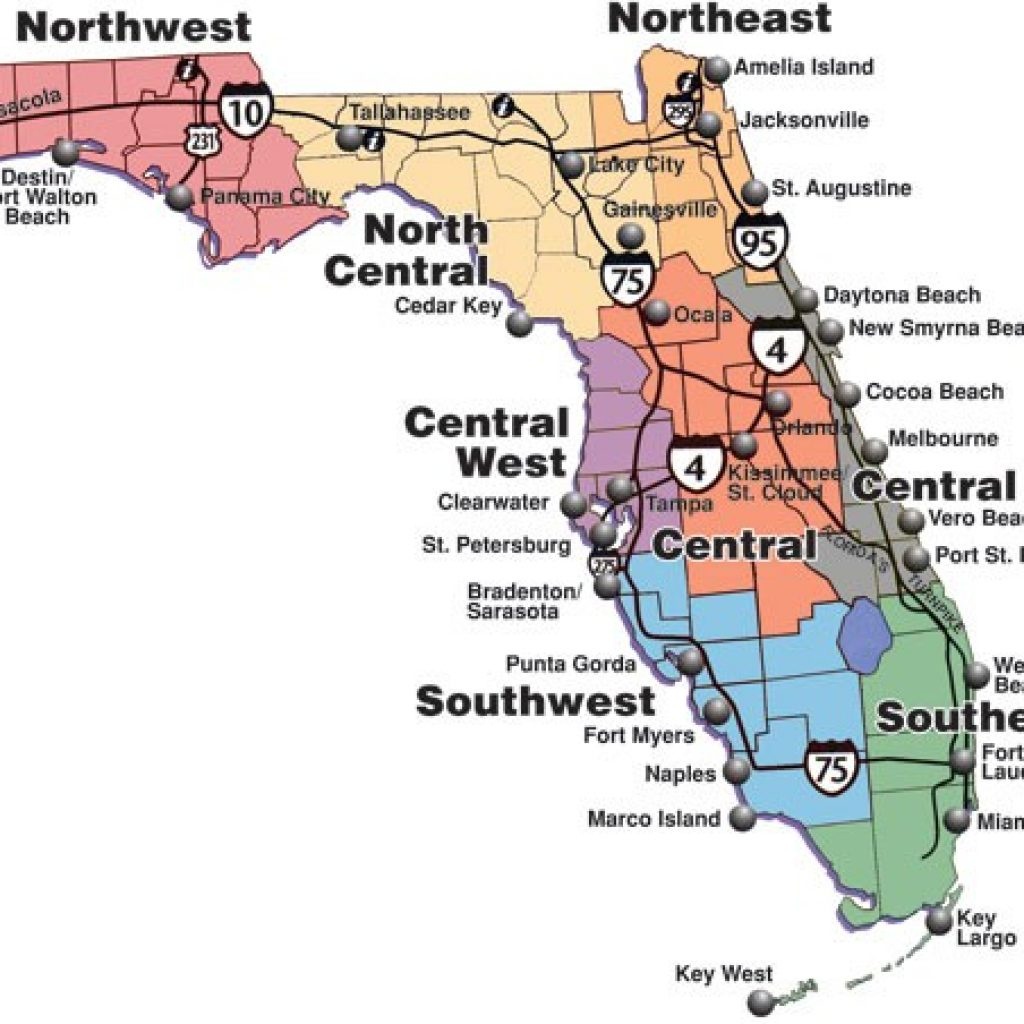 Florida County Map Printable