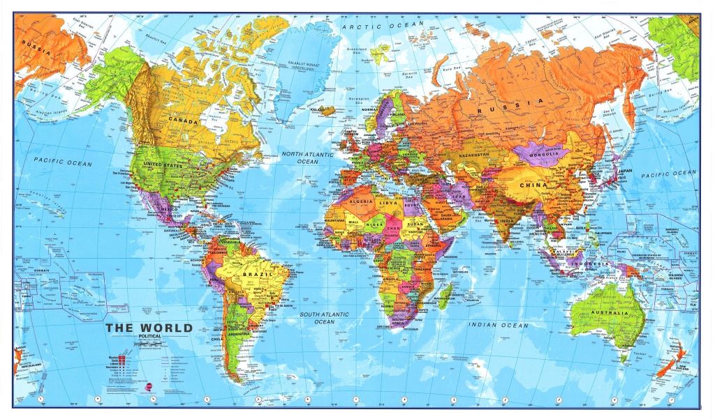 Printable Large World Map - Iloveuforever - Large Printable Map