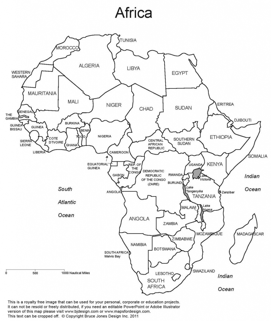 Printable Map Of Africa | Africa, Printable Map With Country Borders - Africa Outline Map Printable