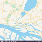 Printable Map Of Hamburg, Germany With Main And Secondary Roads And   Printable Map Of Hamburg