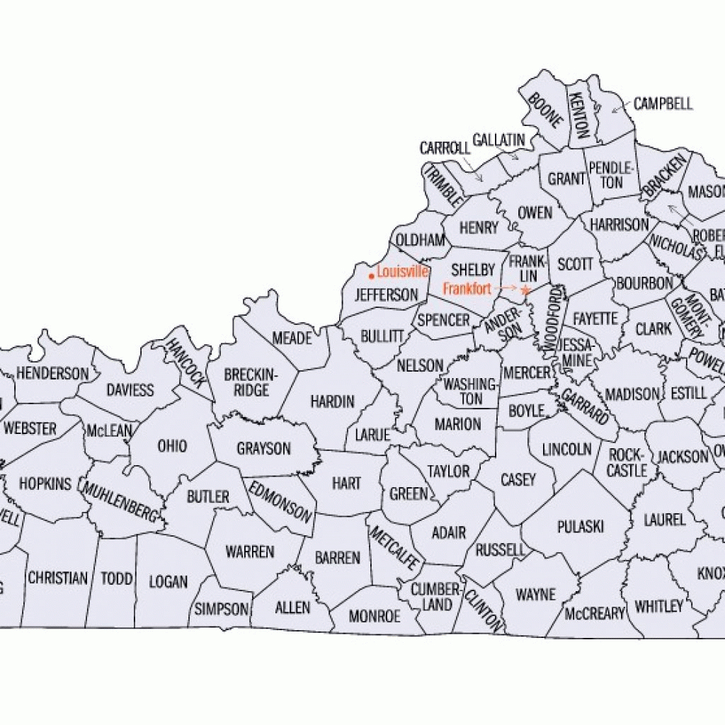 Printable Map Of Kentucky County - Printable Map Of Kentucky Counties