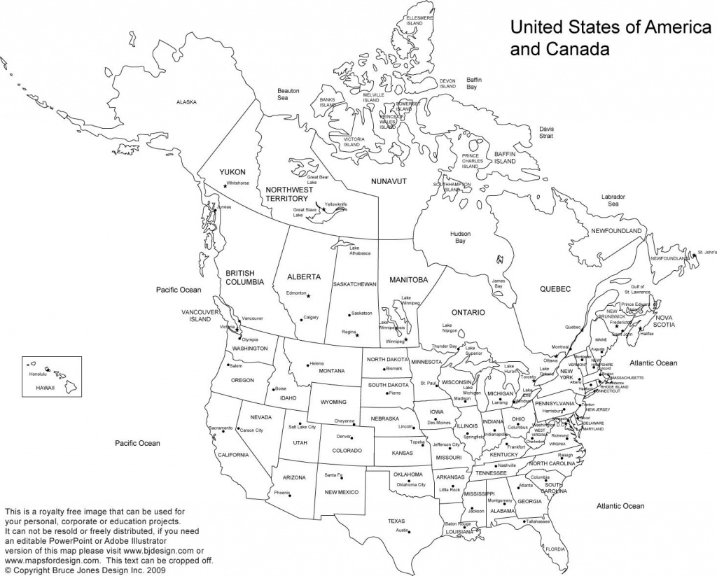 Printable Map Of North America 9 - World Wide Maps - Printable Map Of North America With Labels