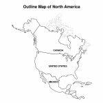 Printable Map Of North America | Pic Outline Map Of North America   Blank Map Of North America Printable