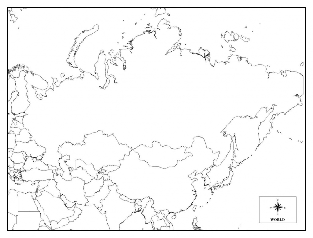 Printable Map Of Russia - Coloring Home - Outline Map Of Russia Printable