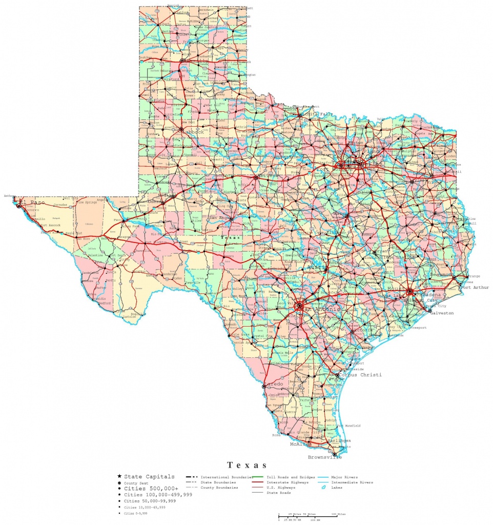 Printable Map Of Texas | Useful Info | Printable Maps, Texas State - Texas County Map With Roads