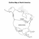 Printable Map Of Us And Canada Outline Usa Mexico With Geography   Blank Us And Canada Map Printable