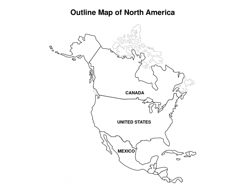 Printable Map Of Us And Canada Outline Usa Mexico With Geography - Blank Us And Canada Map Printable