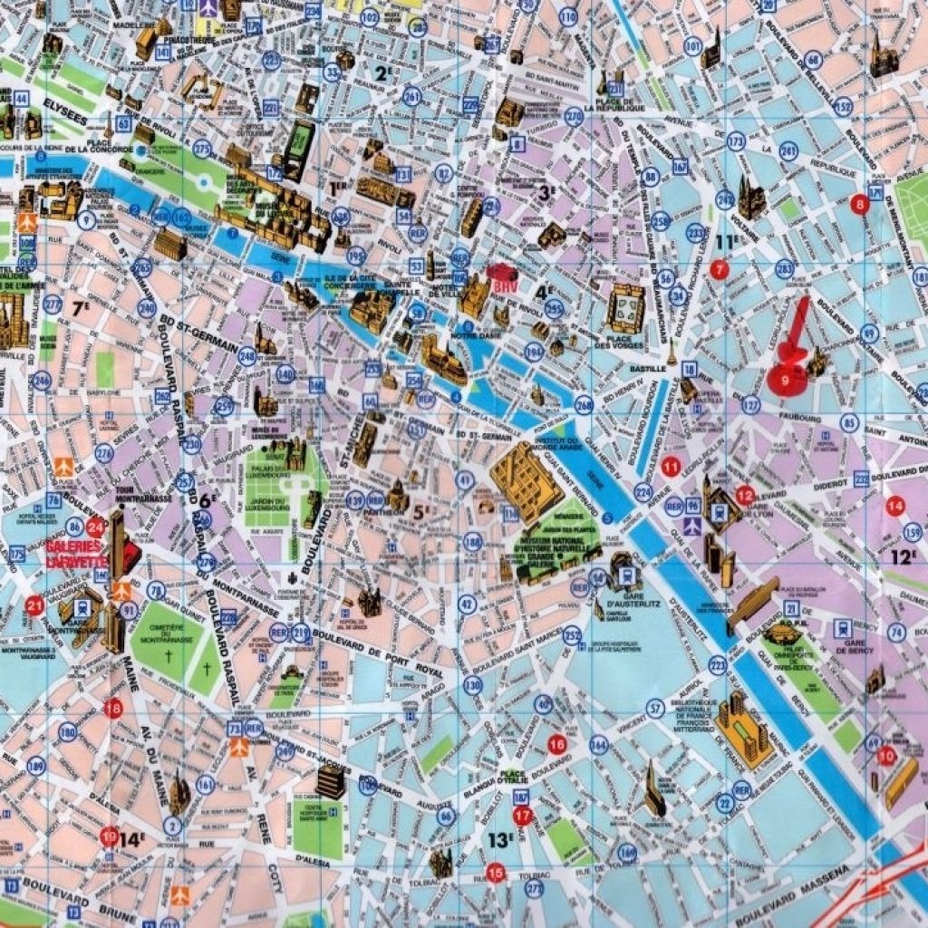 Printable Maps Of Paris 12 Map Com - Paris Tourist Map Printable