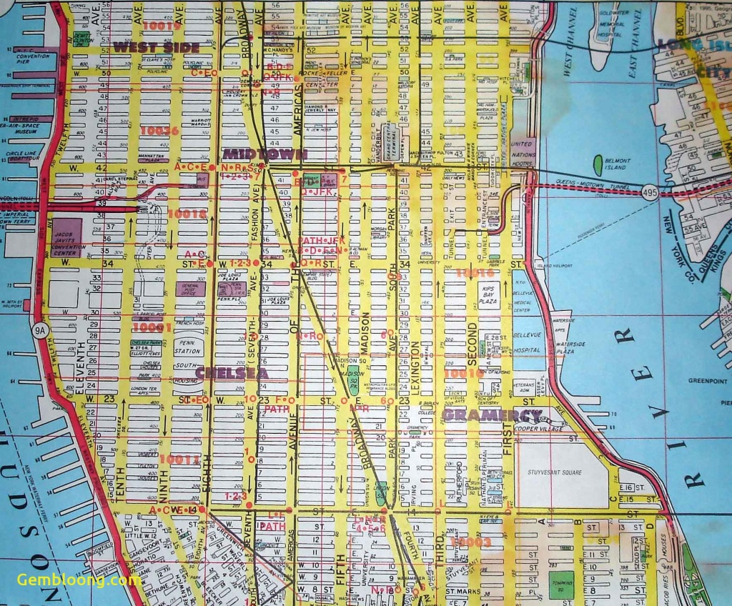 Printable New York Street Map - Capitalsource - Printable Street Maps Free