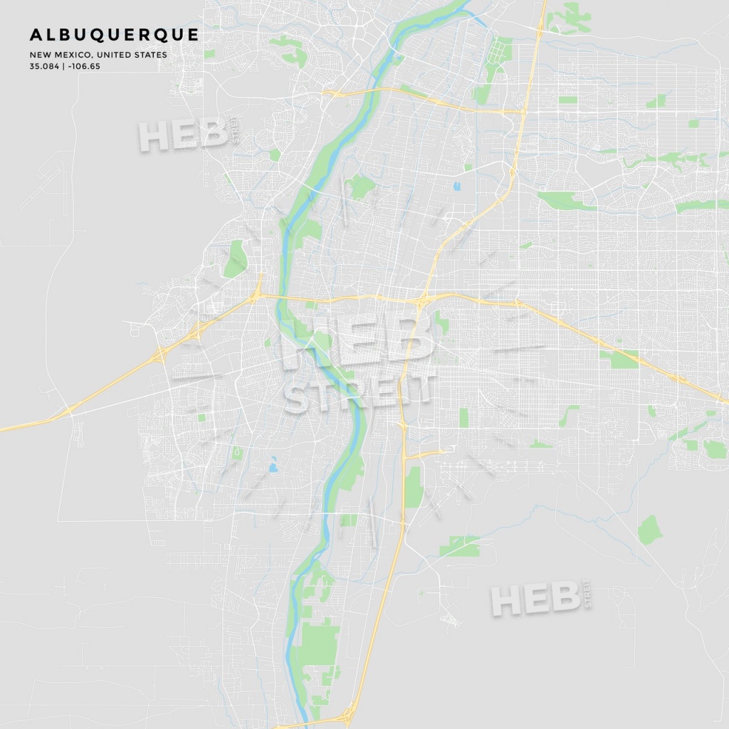 Printable Street Map Of Albuquerque, New Mexico | Hebstreits Sketches - Printable Map Of Albuquerque