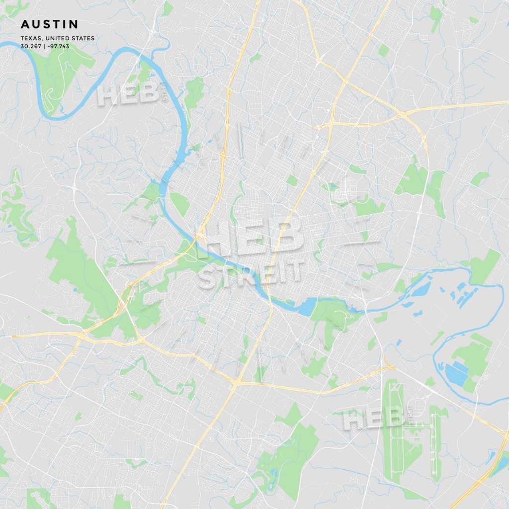 Printable Street Map Of Austin, Texas | Hebstreits Sketches - Street Map Of Austin Texas