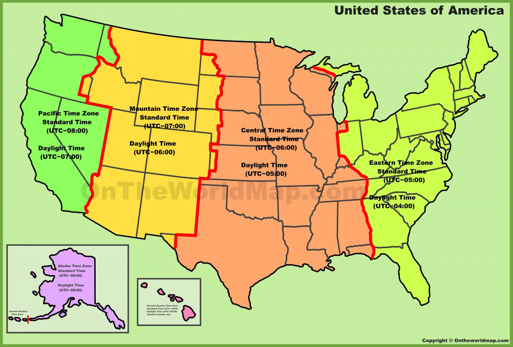 Printable Time Zone Map - Printable Time Zone Map Usa With States