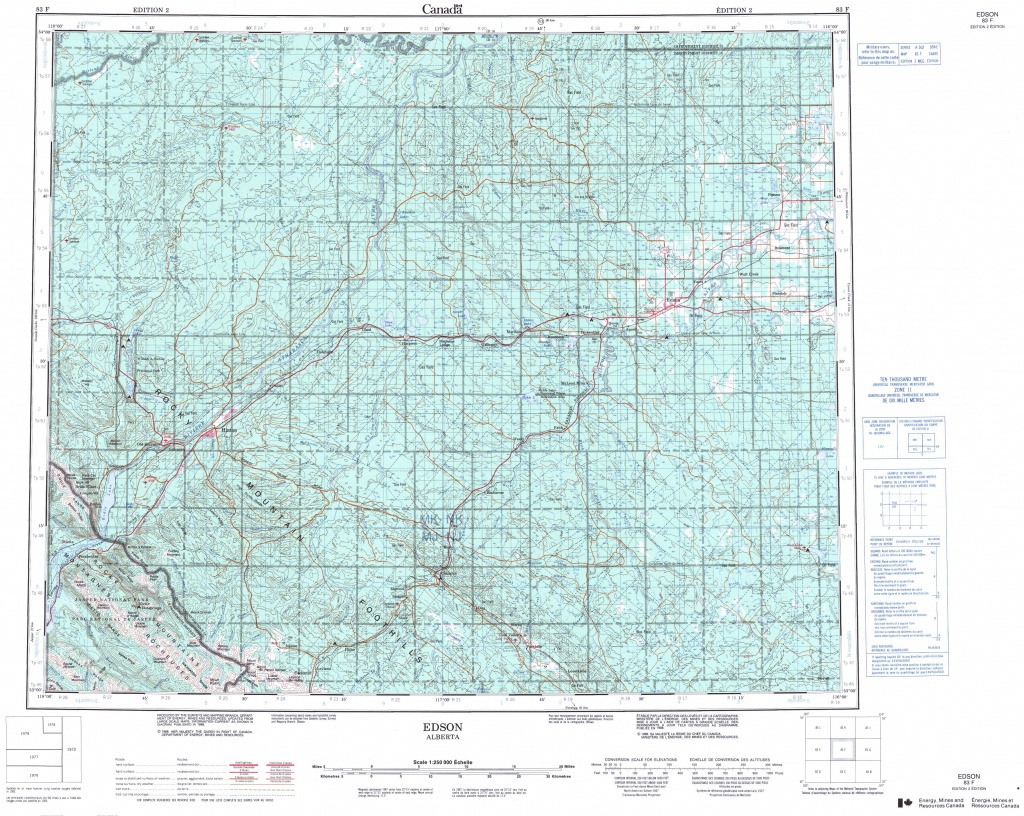 Printable Topographic Map Of Edson 083F, Ab - Free Printable Topo Maps Online