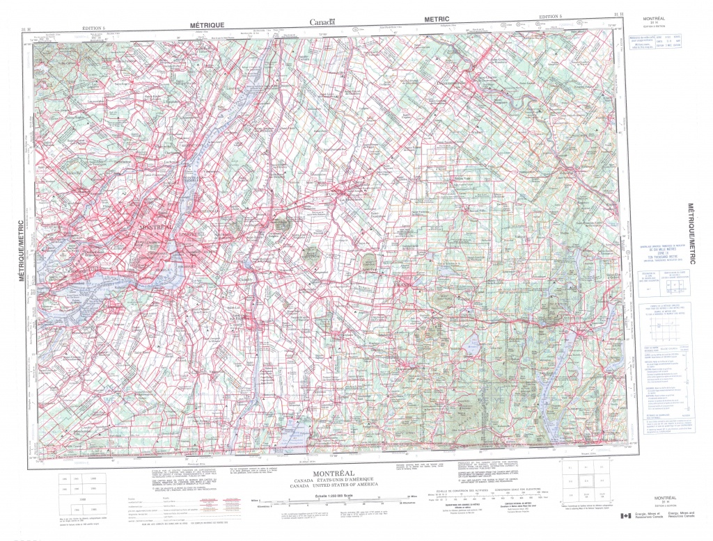 Printable Topographic Map Of Montreal 031H, Qc - Printable Topographic Maps