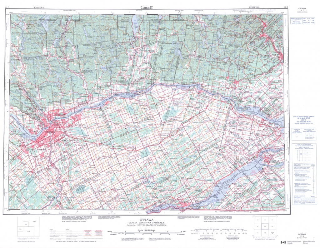 Printable Topographic Map Of Ottawa 031G, On - Printable Topographic Map