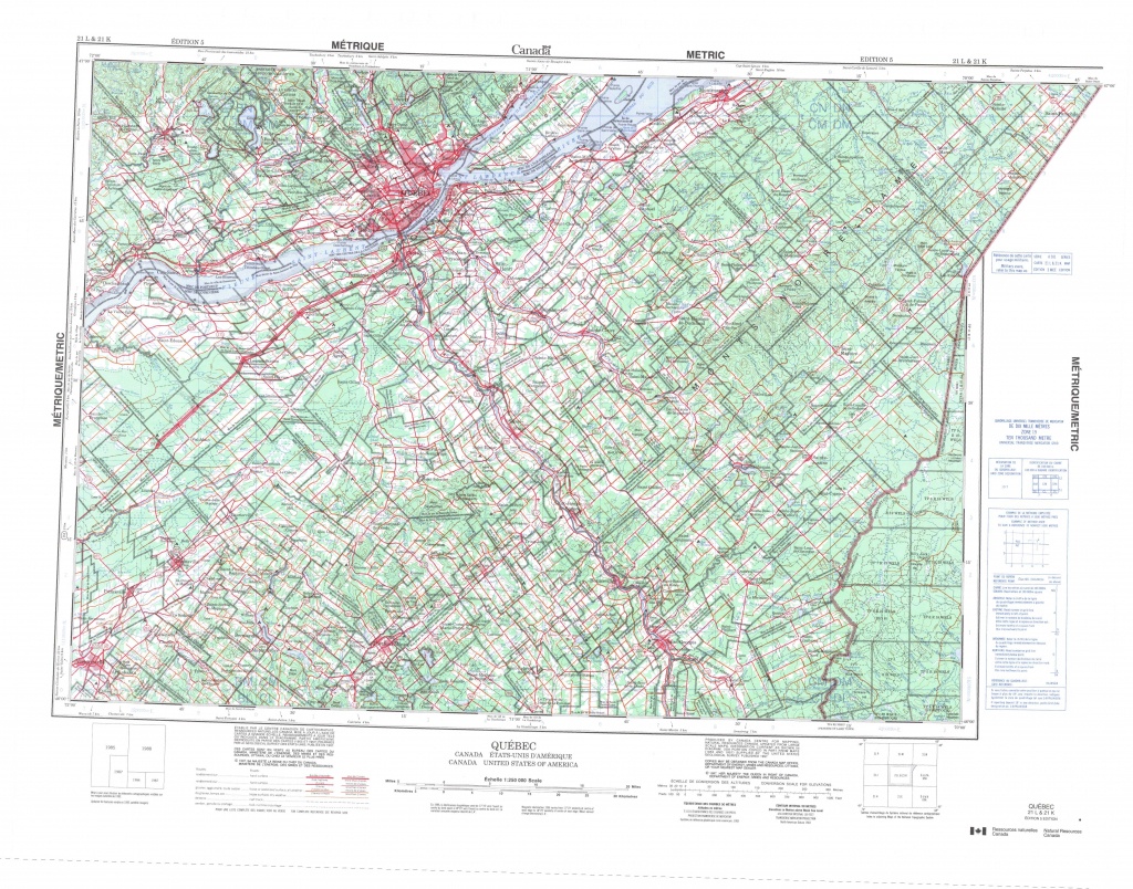 Printable Topographic Map Of Quebec 021L, Qc - Topographic Map Printable