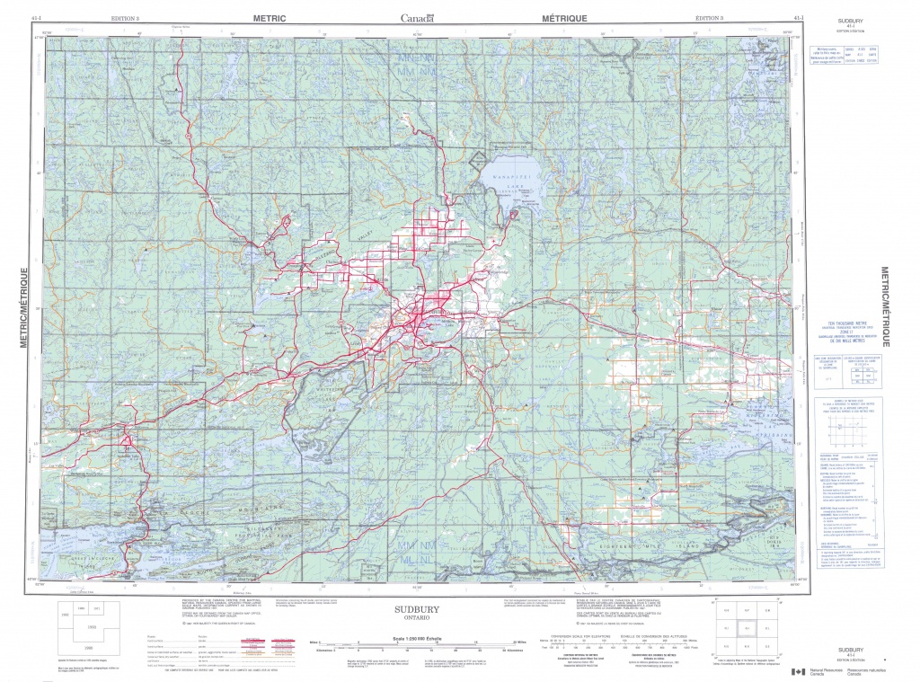 Printable Topographic Map Of Sudbury 041I, On - Free Printable Topo Maps Online