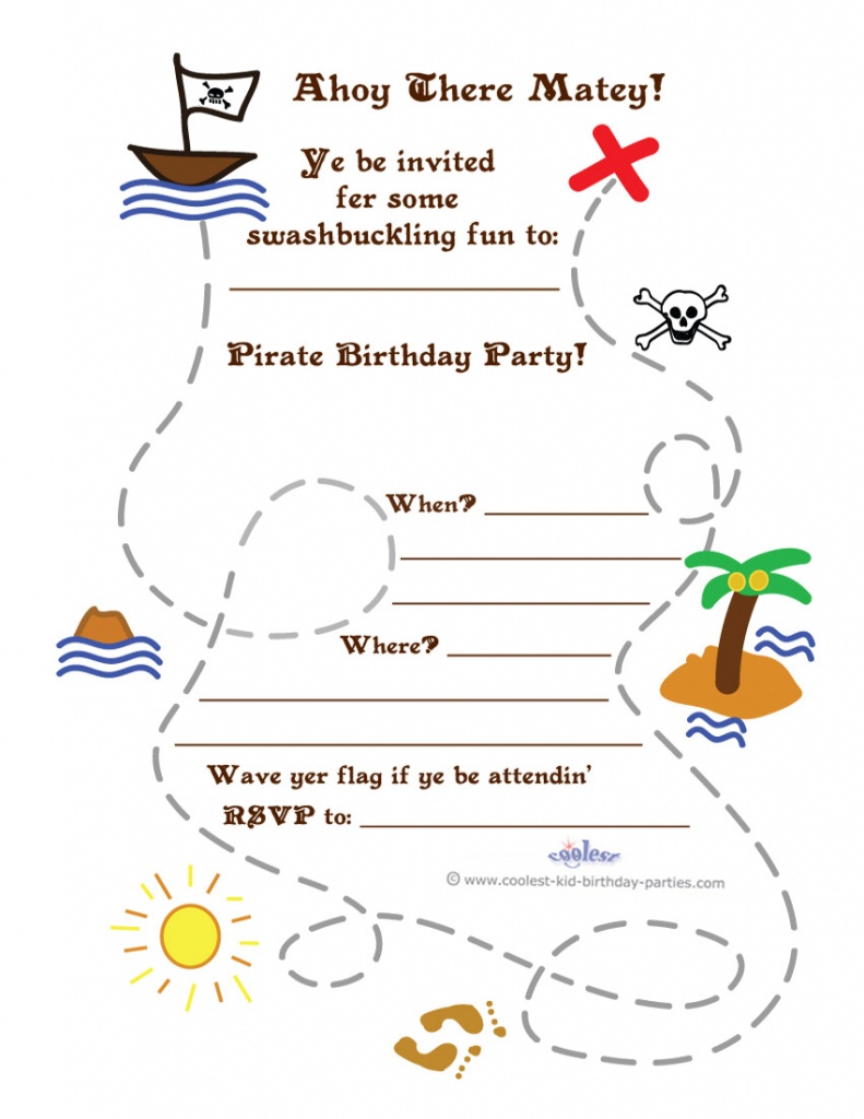 Printable Treasure Map Invitation - Free Printable Treasure Map