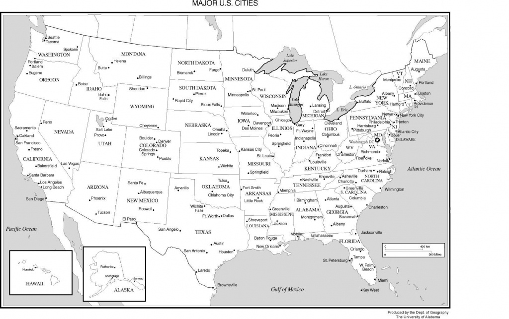 Printable Us Map With Major Cities And Travel Information | Download - Free Printable Usa Map