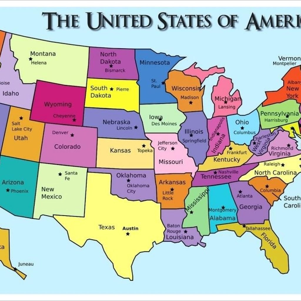 Printable Us Map With States And Capitals Test Your Geography - Printable Us Map With Capitals