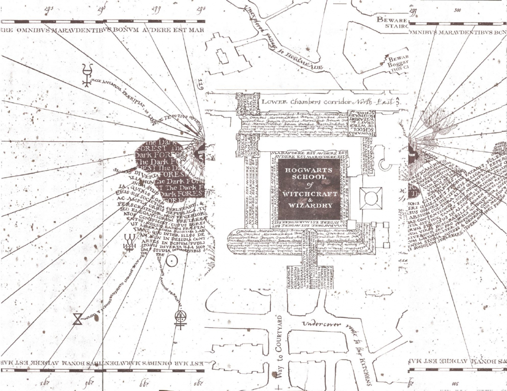 Printable White Marauders Map Pdf - Hogwarts Map Printable