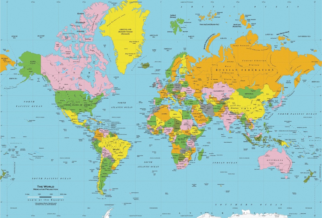 Printable World Map Free | Sitedesignco - Free Printable World Map